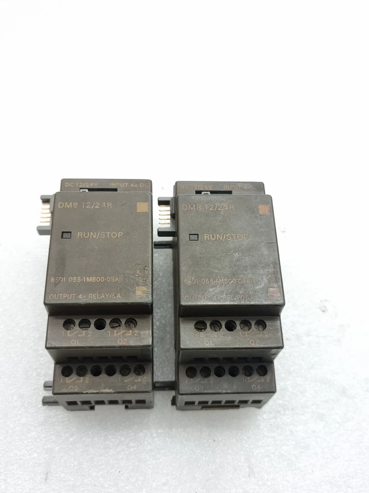 Lot of 2 Pcs Siemens 6ED1055-1MB00-0BA1 DM8 12/24R Expansion Module (Tested)